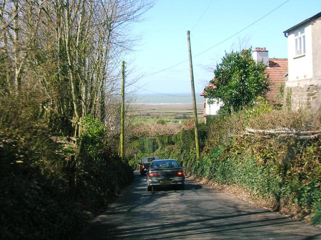A39 One-way section approaching Porlock