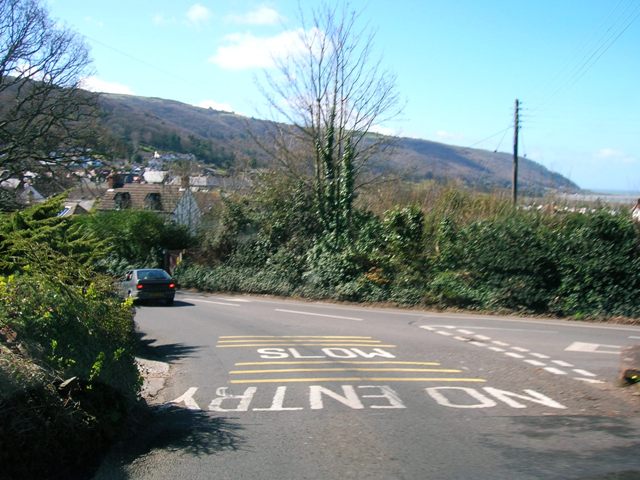 A39 - End of one-way section approaching Porlock