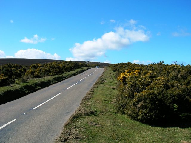 The top of Porlock Hill - looking west