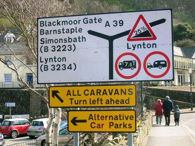 Lynmouth - Road sign