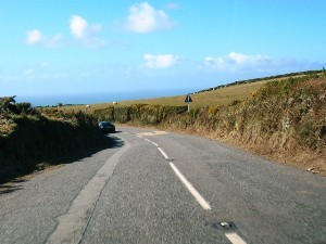 Suicide Lane on the A39 west of Minehead