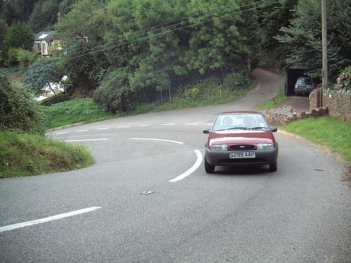 Martyn Hicks' picture showing the steepness of Porlock Hill