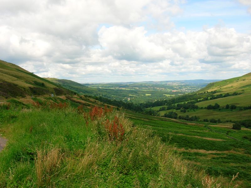 Looking south-east along the A470