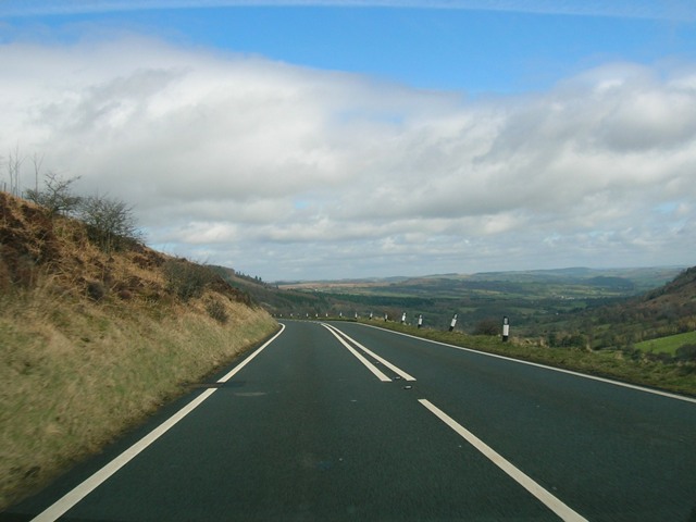 Looking north along the A470