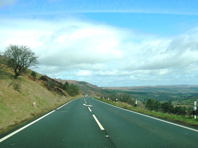 Looking north along the A470