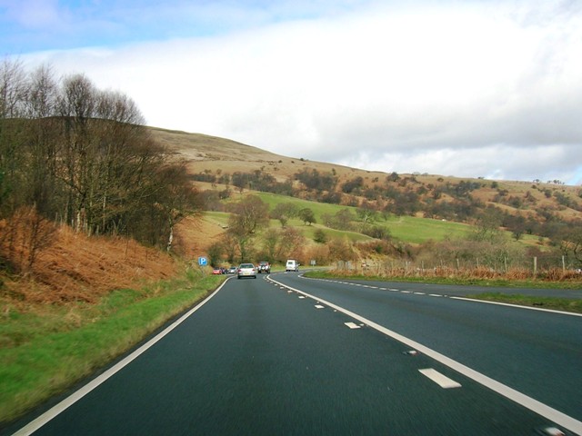 Looking north along the A470