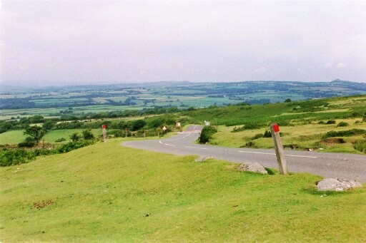 View west from car park 3 miles east of Tavistock