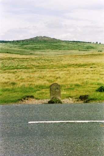 Milestone - mid way between Tavistock and Ashburton