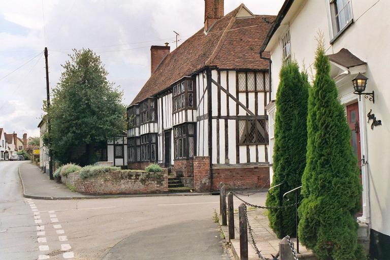 B1057 Great Bardfield main street looking south