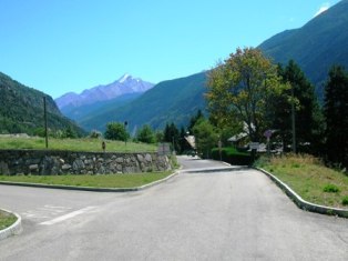 mountain road near La Salle, Italy