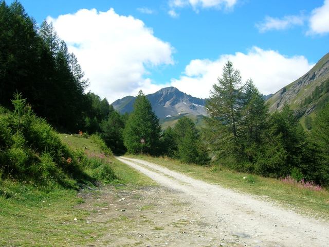 On the way down from the Petit St Bernard Pass, into Italy