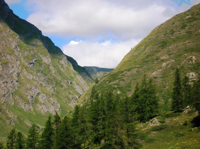 On the way down from the Petit St Bernard Pass, into Italy