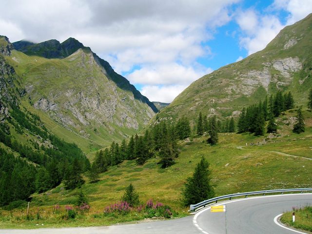 On the way down from the Petit St Bernard Pass, into Italy