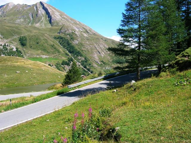 On the way down from the Petit St Bernard Pass, into Italy