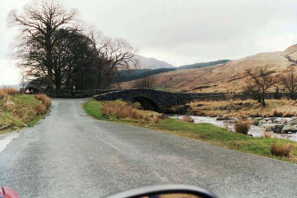 Cockley Bridge - Road to Hardknott starts at the bridge