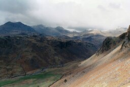 England's highest peaks from just above the Roman fort.