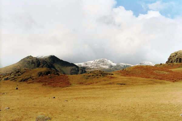 England's highest peaks from just above the Roman fort.