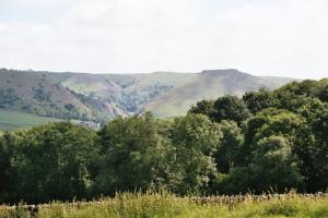 Towards the entrance to Dovedale. Thorpe Cloud is on the right