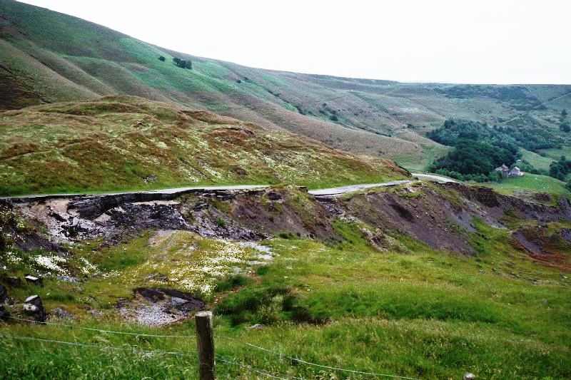 A625 Land slip - cross section