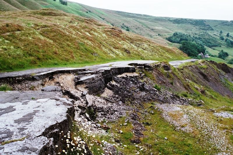 A625 Land slip - cross section