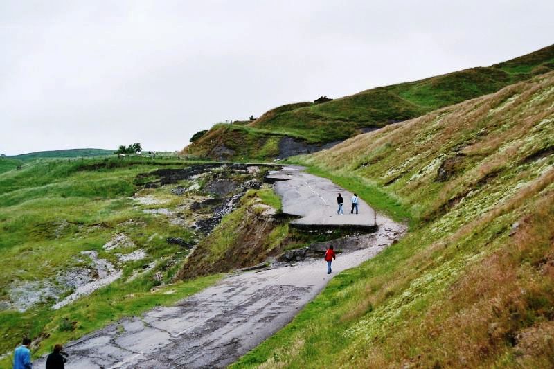 A625 Land slip - northern hairpin