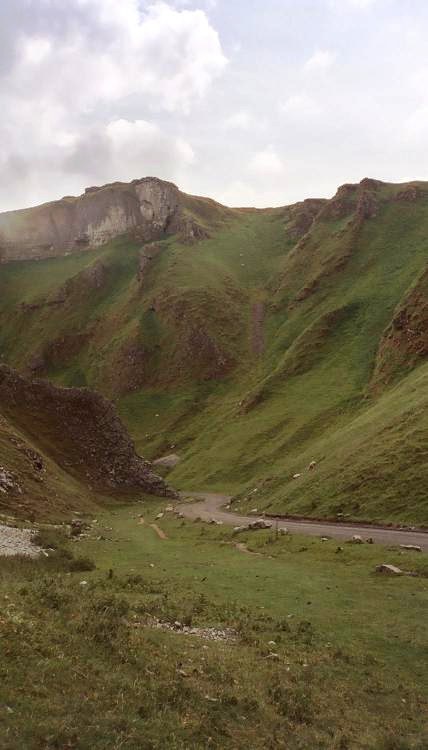 Looking down through the pass